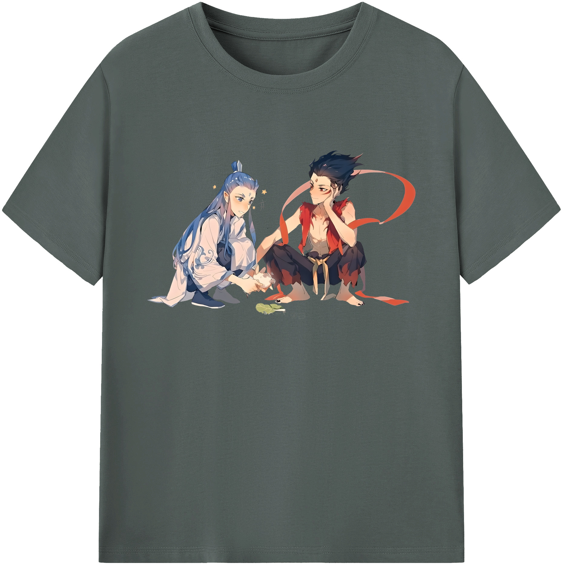 （画像用） Ne Zha 2 ナタ 魔童の大暴れ 綿100％ メンズ半袖Tシャツ｜肌触りやわらか＆通気性